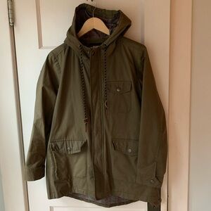 Bridge & Burn Hooded Lined Waxed Cotton Jacket